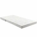 Modway Furniture 4 H x 80 W x 39 L in. Relax Tri-Fold Mattress for Extra Large Twin Bed, White MOD-5783-WHI